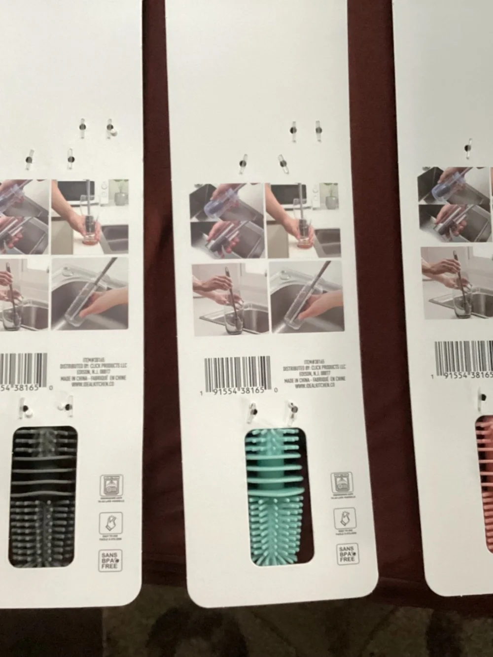 Ideal Kitchen Bottle & Straw Brush Set 3-pack NEW